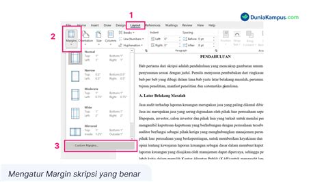 Margin Skripsi Dan Panduan Mengatur Di Ms Word Yang Benar Dunia Kampus