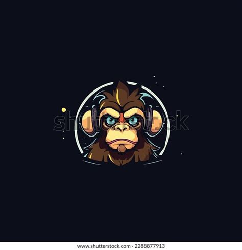 Space Chimp Illustration Chimp Astronaut Vector Stock Vector Royalty