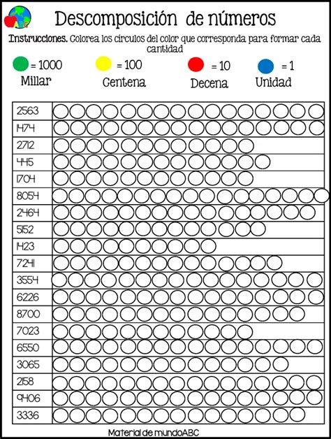 FICHAS DESCOMPOSICIÓN NUMÉRICA DECENAS Y UNIDADES Página 6 Imagenes