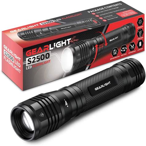 GearLight S2500 LED Flashlight Extremely Bright Powerful Tactical