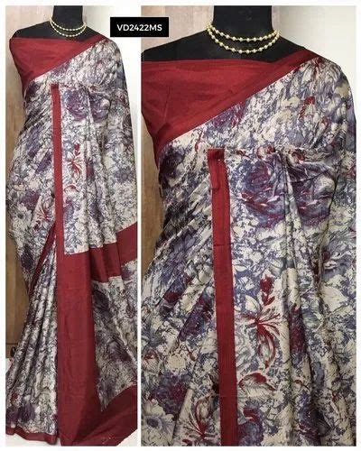 Printed Formal Wear Malgudi Silk Saree With Blouse Piece 5 5 M