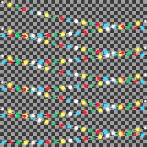 El Sistema Del Vector De Guirnaldas Multicoloras Se Enciende En Un