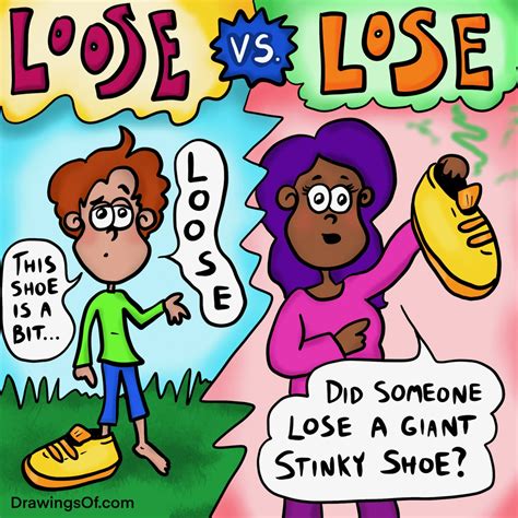 Loose Vs Lose What S The Difference And Correct Spelling Drawings