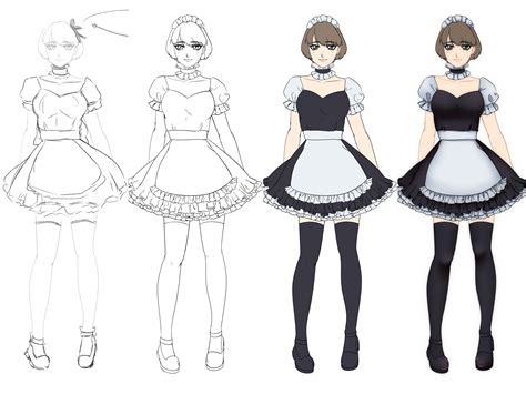 Top 71 Imagen Anime Maid Outfit Drawing Abzlocal Mx