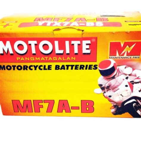 Motolite Battery Mf7a B Maintainace Free Xr200 D112000017 Shopee Philippines