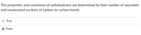 Answered Unsaturated Sections Of True Alse Bartleby