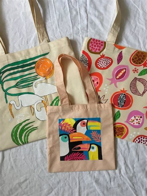 Tote Bag Aesthetic Ideas Art Bolso Paint Pintado Sacs Tote Bags Diy