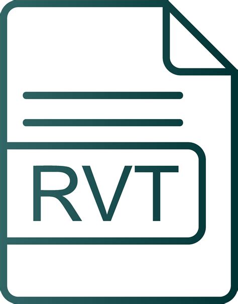 rvt file format  gradient icon  vector art  vecteezy