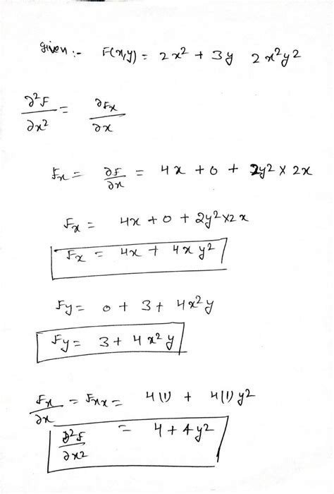 Solved Find All The Second Order Partial Derivatives Of The Function