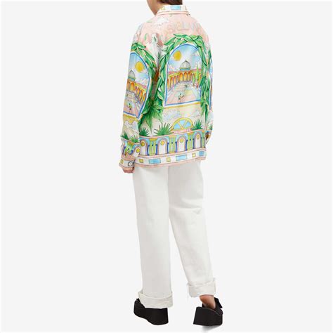 Casablanca Cuban Collar Long Sleeve Shirt Multi End Us