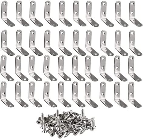 Amazon 40 Pcs Corner Brace Stainless Steel L Brackets 50mm X 50mm