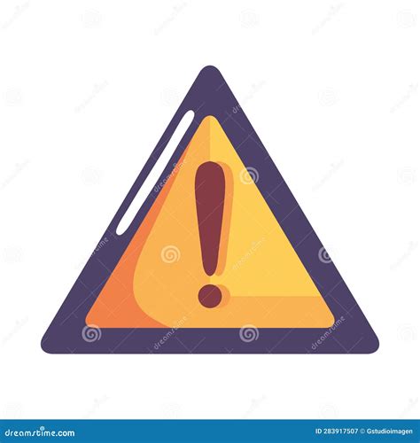 Alert symbol in triangle stock vector. Illustration of safety - 283917507