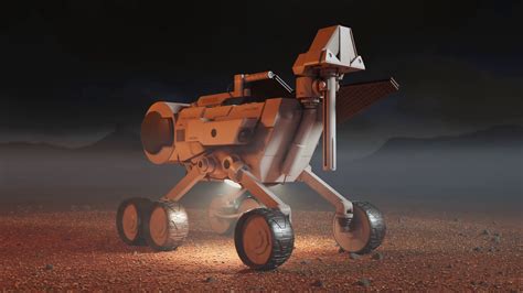 Planetary Rover Collecting Soil Samples Stock Motion Graphics Sbv