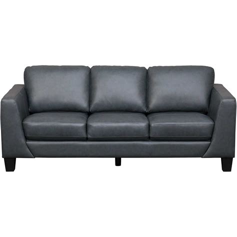 Kyra Steel Gray Leather Sofa 1C 7405S AFW