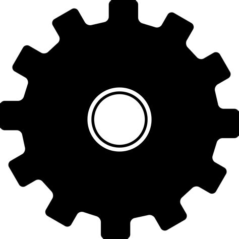 Gears Silhouette Png Clip Art And Vector Set Myfreedrawings