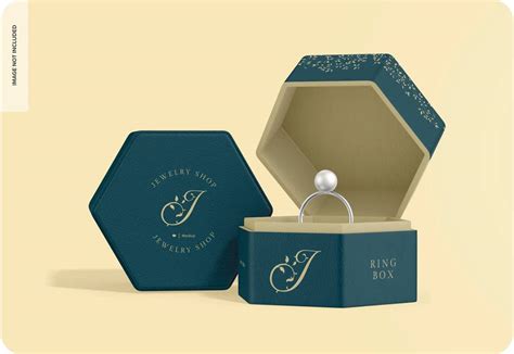 Hexagonal Ring Box Psd Mockup Dg Mockup