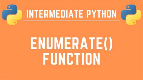 Python Enumerate Function Explained Intermediate Python Programming Tutorial Youtube