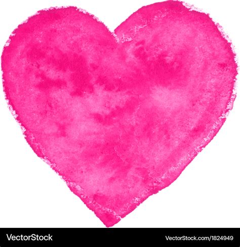 Pink Watercolor Heart Royalty Free Vector Image