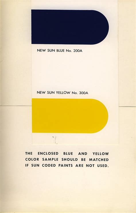 Vw Archives 1959 Sunoco Paint Scheme Brochure