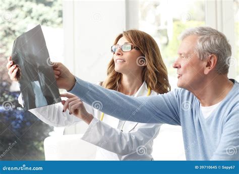 Analyzing X Ray Stock Image Image Of Elderly Consulting 39710645