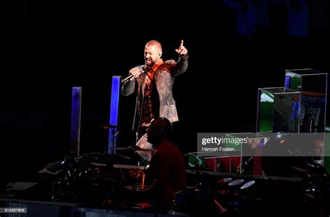 Justin Timberlake Performs During The Pepsi Super Bowl Lii Halftime