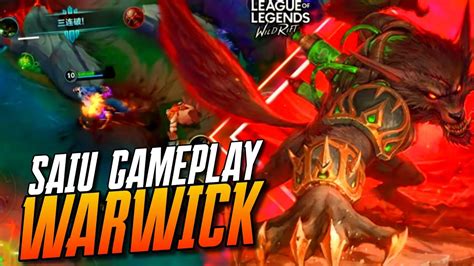 Saiu Gameplay De Warwick React Lol Wild Rift Youtube