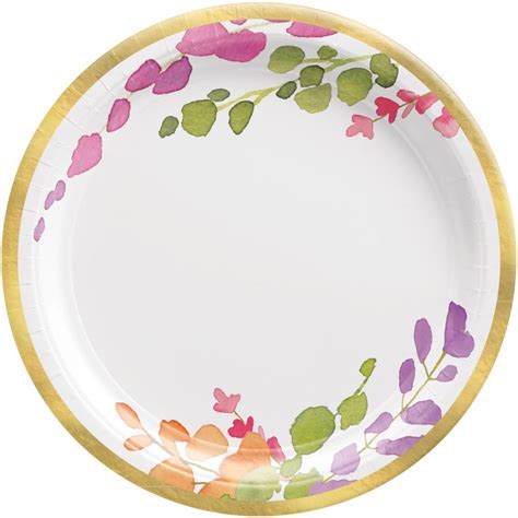 Romantic Floral 7 Inch Plates Party At Lewis Elegant Party Supplies