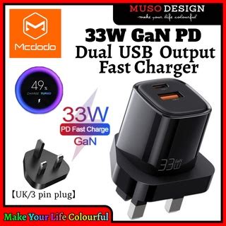 Mcdodo W Gan Mini Pd Fast Charging Power Adapter Charger Dual Usb