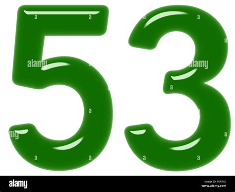 Numeral 53, fifty three, isolated on white background, 3d render Stock ...
