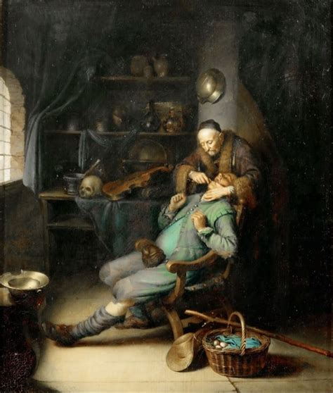 Gerrit Dou 1613 1675 Dutch Painter The Dentist A4 Poster Poster