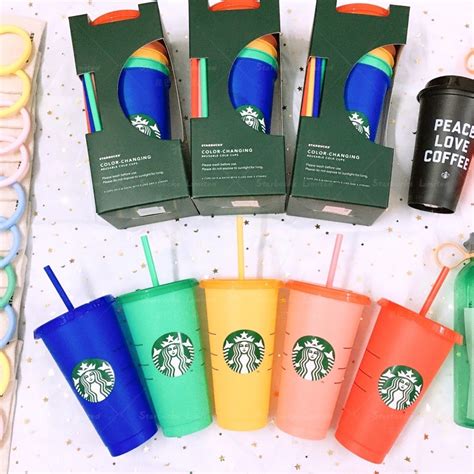 Starbucks Colour Changing Reusable Cold Cups Set 710ml Shopee Malaysia