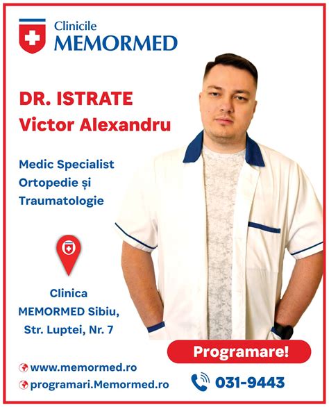 Centrul - ‼️NOU‼️ Ortopedie – contract CAS – MEMORMED Sibiu. 🔴 Dr