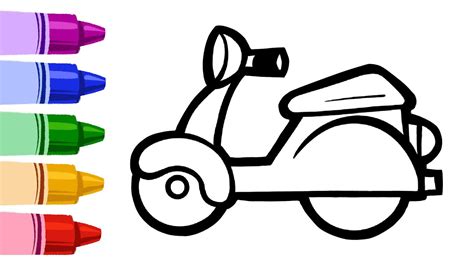 Kids Cartoon Bike Drawing Easy