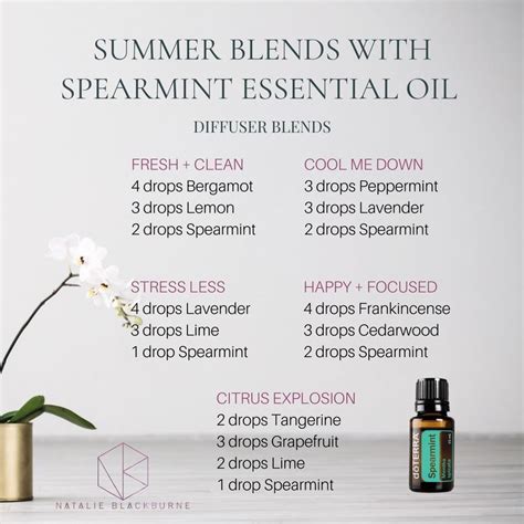 Summer Blends With Spearmint Natalie Blackburn Doterra Blends