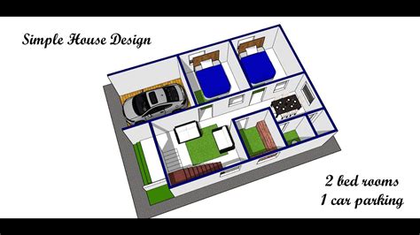 26 X 38 House Plan With Car Parking II 26 X 38 Ghar Ka Naksha With 2