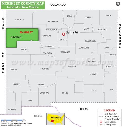 Mckinley County Map, New Mexico