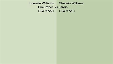 Sherwin Williams Cucumber Vs Jardin Side By Side Comparison