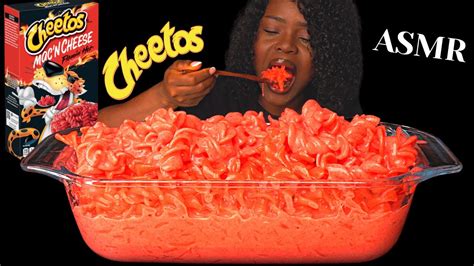 ASMR CREAMY CHEESY HOT CHEETOS MAC N CHEESE PASTA MUKBANG Eating