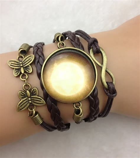 1pcs Multilayer Braided Bracelet Bangles Milky Way Galaxy Glass