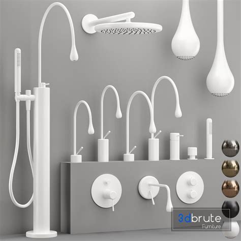 GESSI GOCCIA bathroom faucet collection 3d model Buy Download 3dbrute