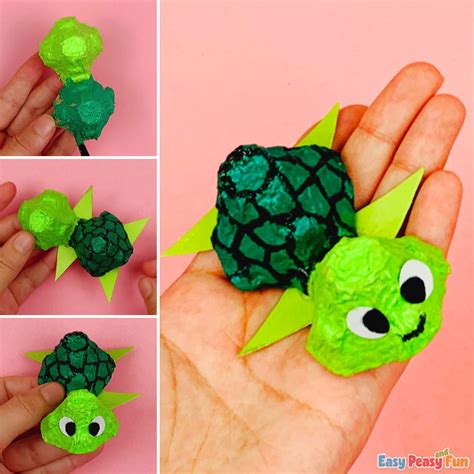 Egg Carton Turtle Craft for Children