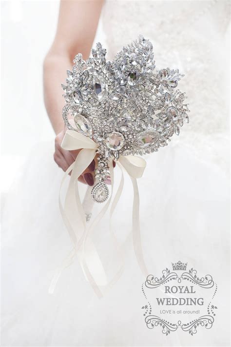 Fan Bouquet Wedding Bouquet Bridal Fan Bouquet Crystal Flower Etsy