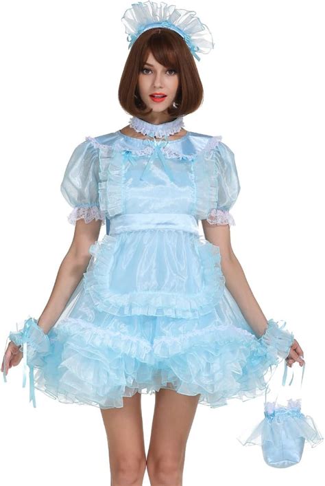 Gocebaby Women Sissy Maid Dream Dress Shimmery See Through Lockable