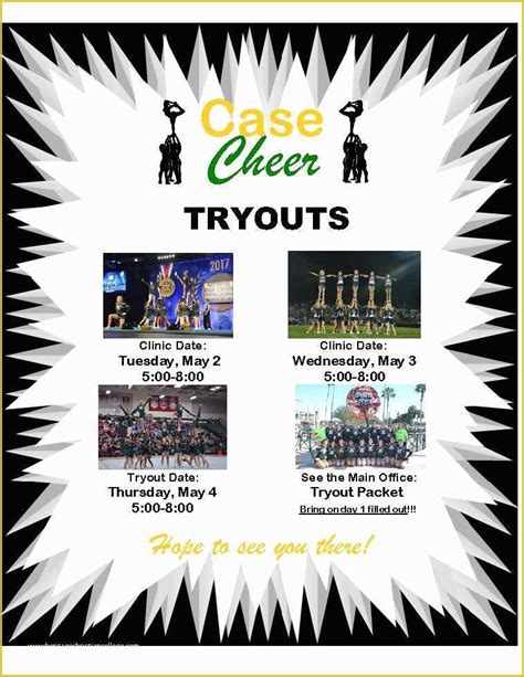 Cheer Tryout Flyer Template