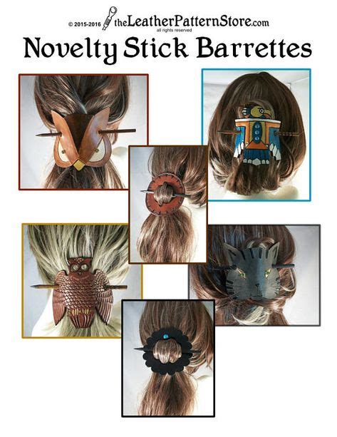 Pattern Novelty Stick Barrettes Pdf Instant Download Only