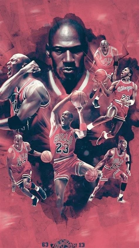 The Chicago Bulls Basketball Team Is Depicted On A Red Background