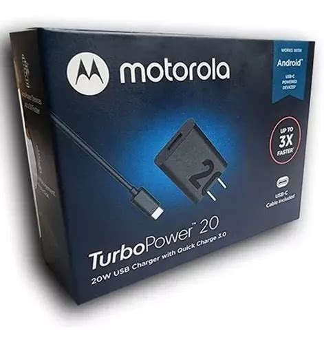 Turbo Cargador Tipo C 20w Motorola Original Pared Cable Envío gratis