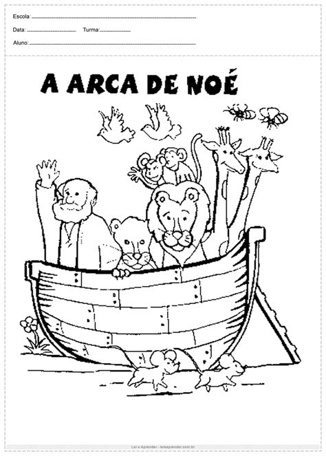 Desenhos B Blicos Para Colorir A Arca De No Ler E Aprender