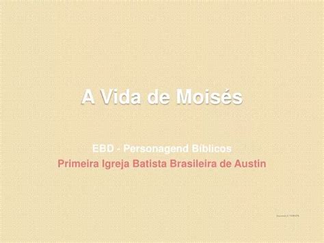 PPT A Vida de Moisés PowerPoint Presentation free download ID 5366087