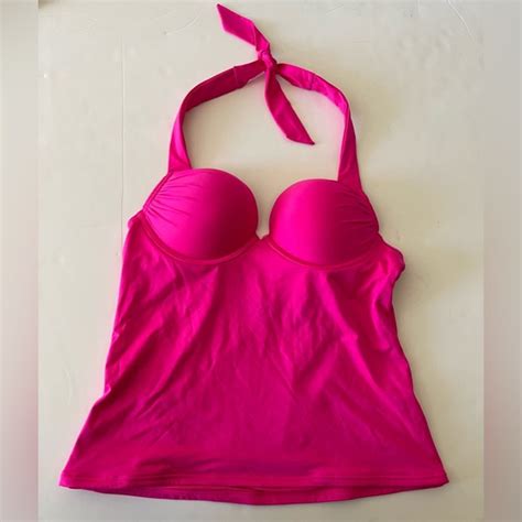 Victorias Secret Swim Victorias Secret Hot Pink Solid Pushup